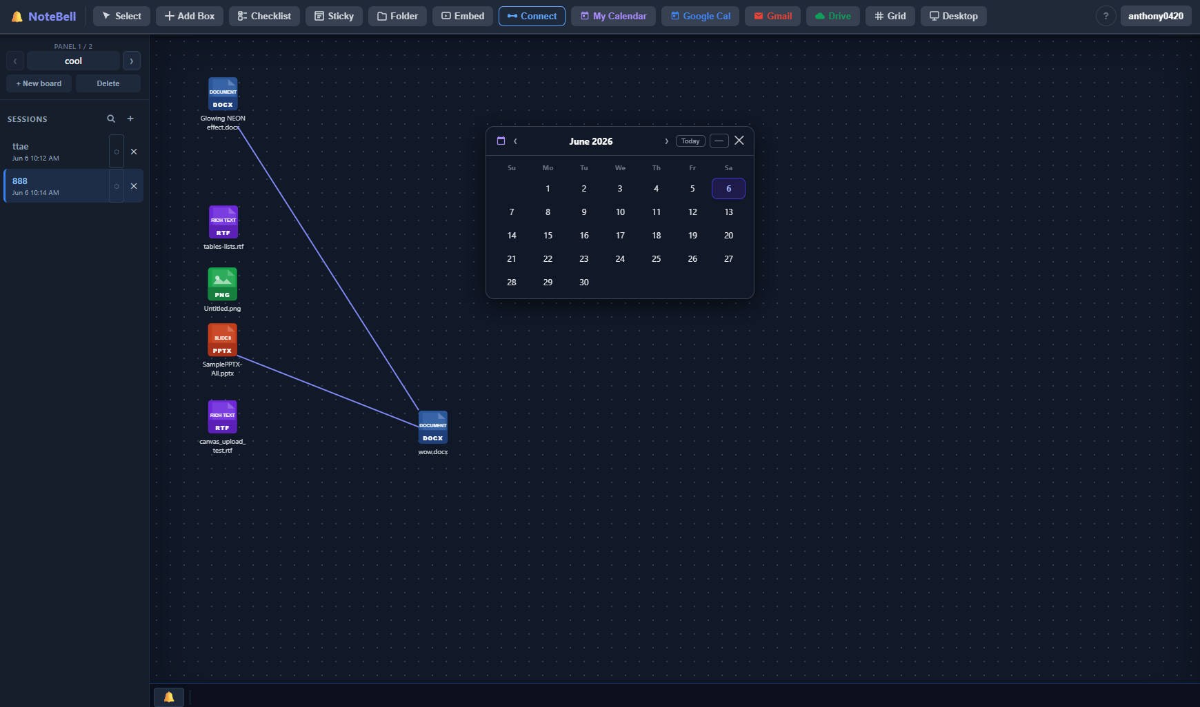 NoteBell canvas app